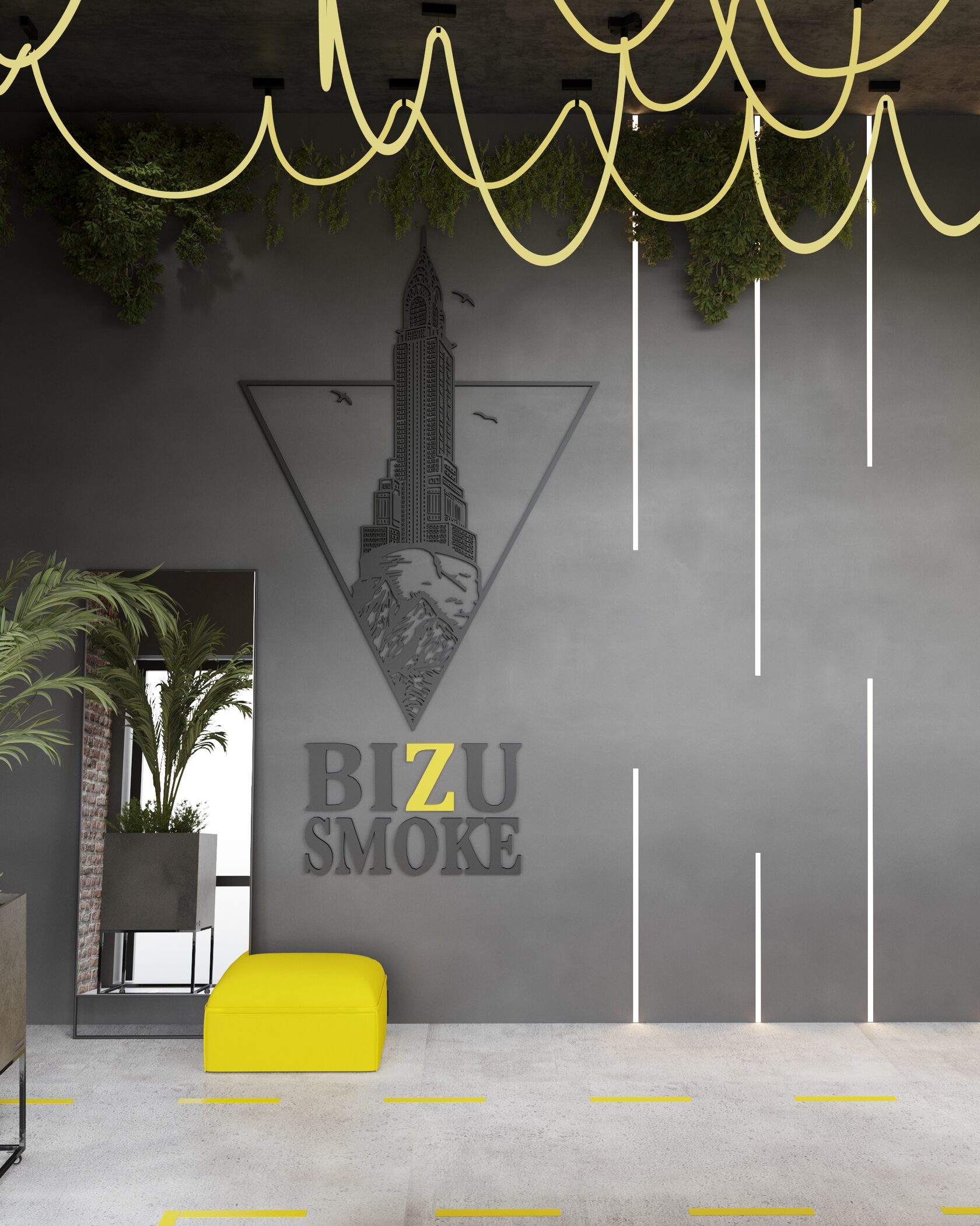 светодиодные профиля в стене 