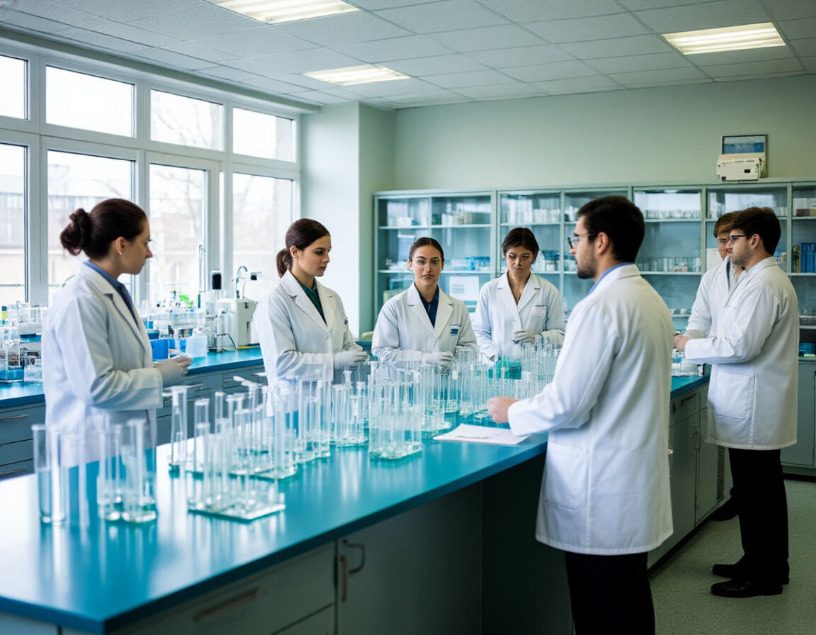 Немецкие ученые в лаборатории