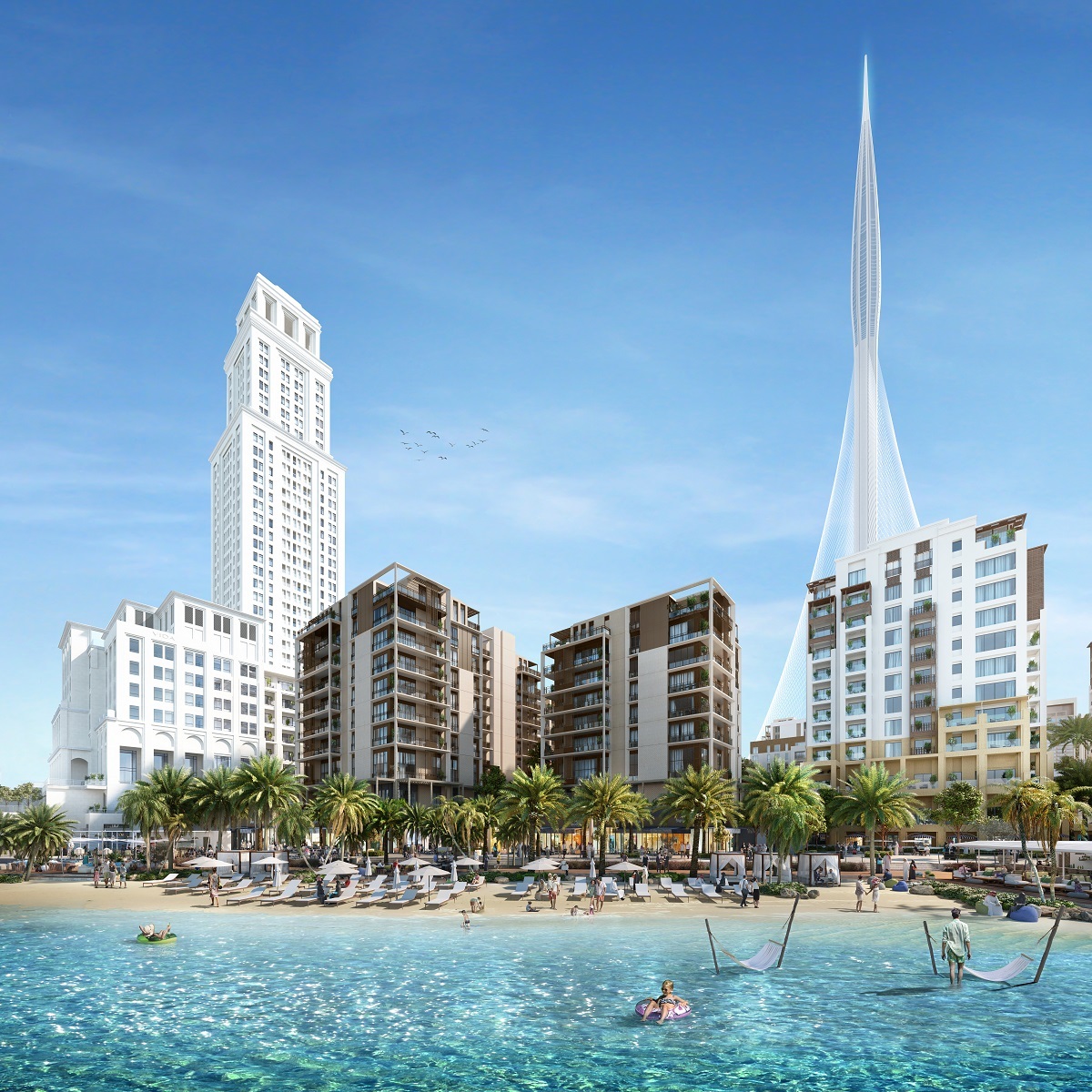 Купить недвижимость в д. Emaar Дубай что это. Dubai Creek Harbour набережная. Emaar Creek Dubai. Creek Beach Дубай.