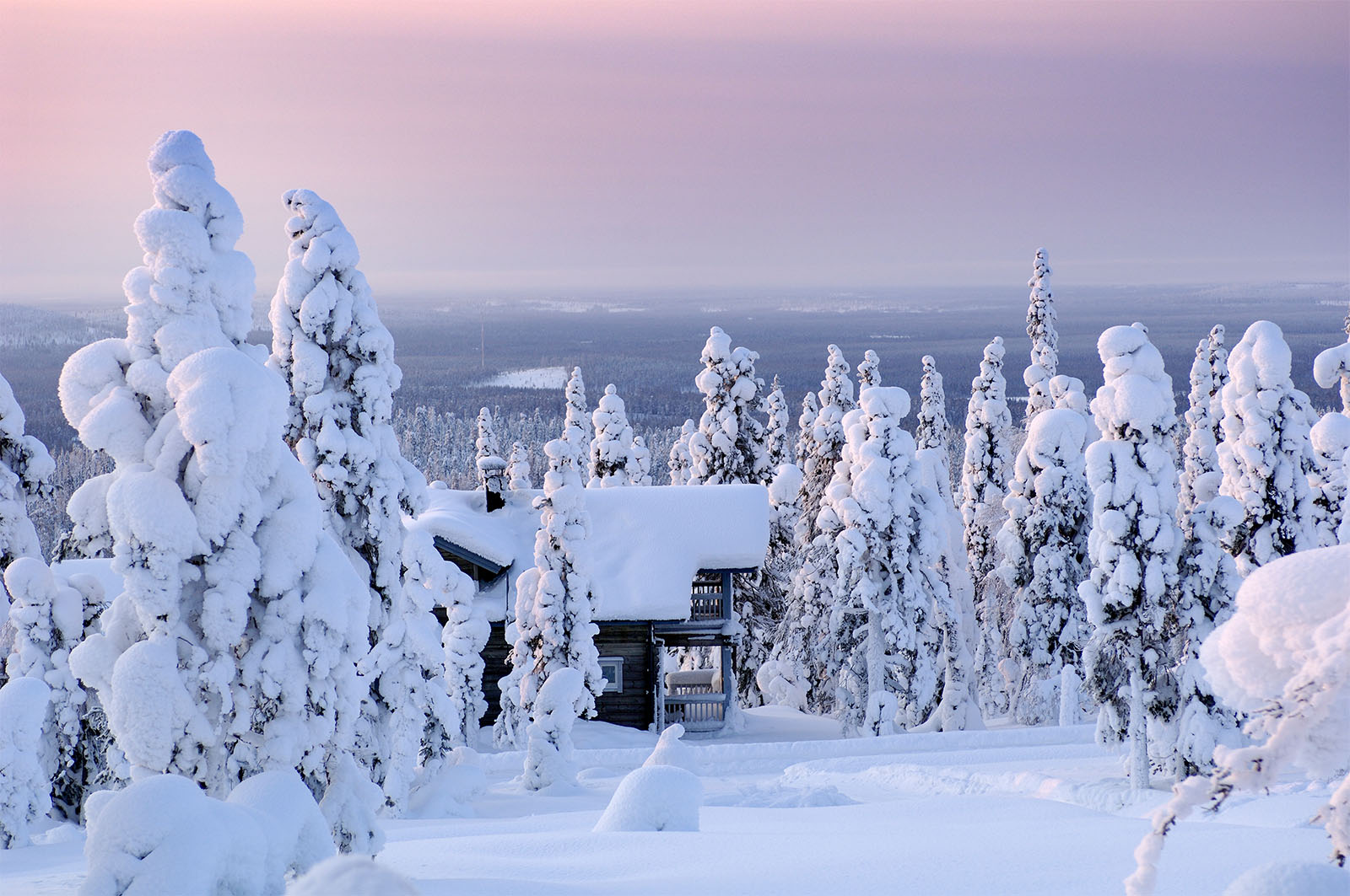 Финляндия зимой Лапландия