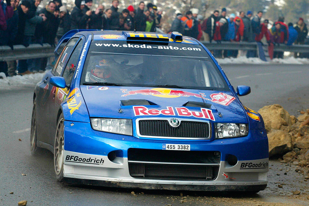 Жиль Паницци и Эрви Паницци, Škoda Fabia WRC (4S5 3382), ралли Монте-Карло 2006/Фото: Jacques Munch / AFP