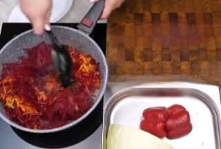 Приготовление борща со свеклой и свежей капустой: шаг 7