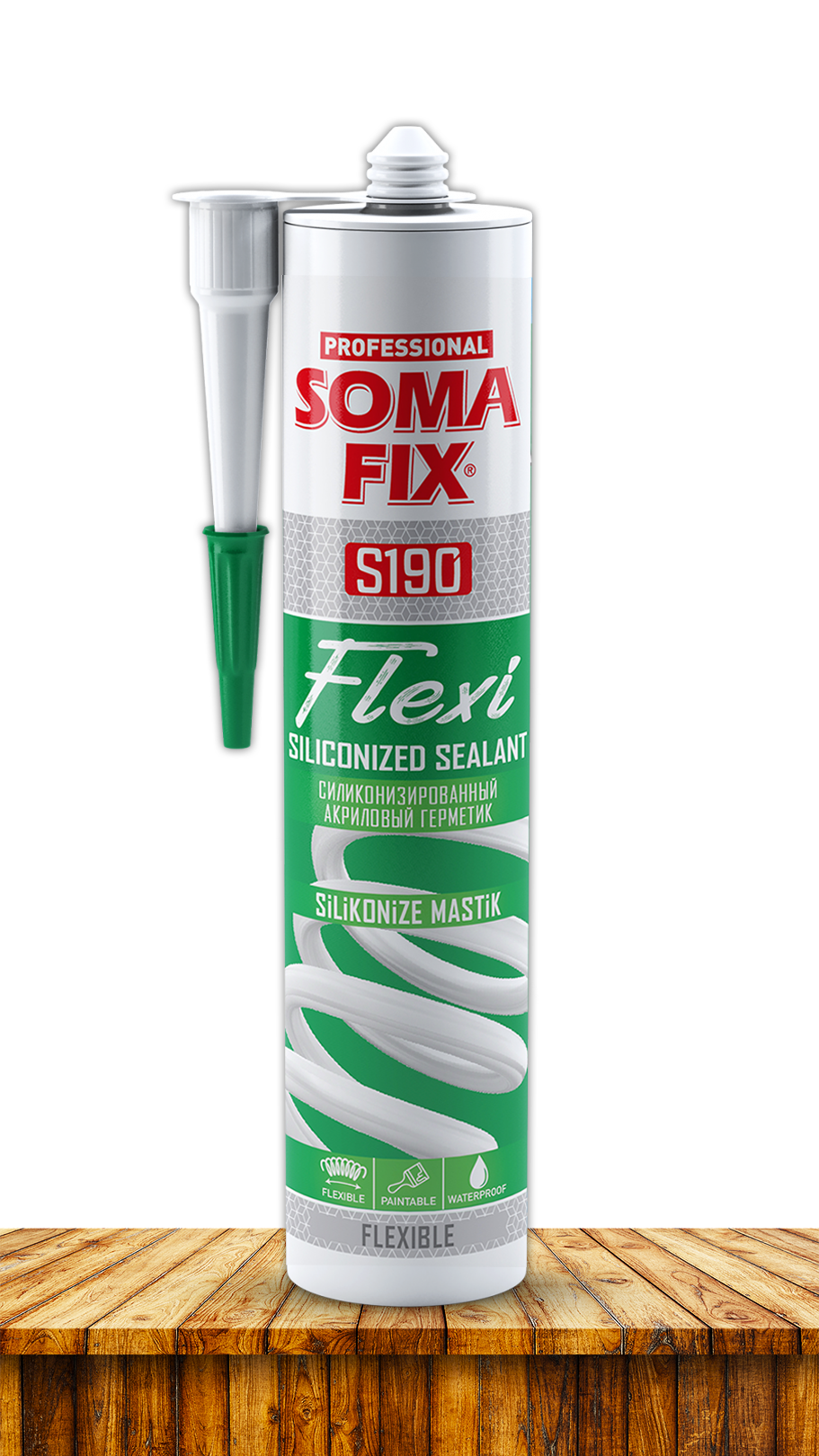 Акриловый герметик SOMA FIX силиконизированный FLEXI 310 мл., белый S190. Купить от производителя по отличной цене