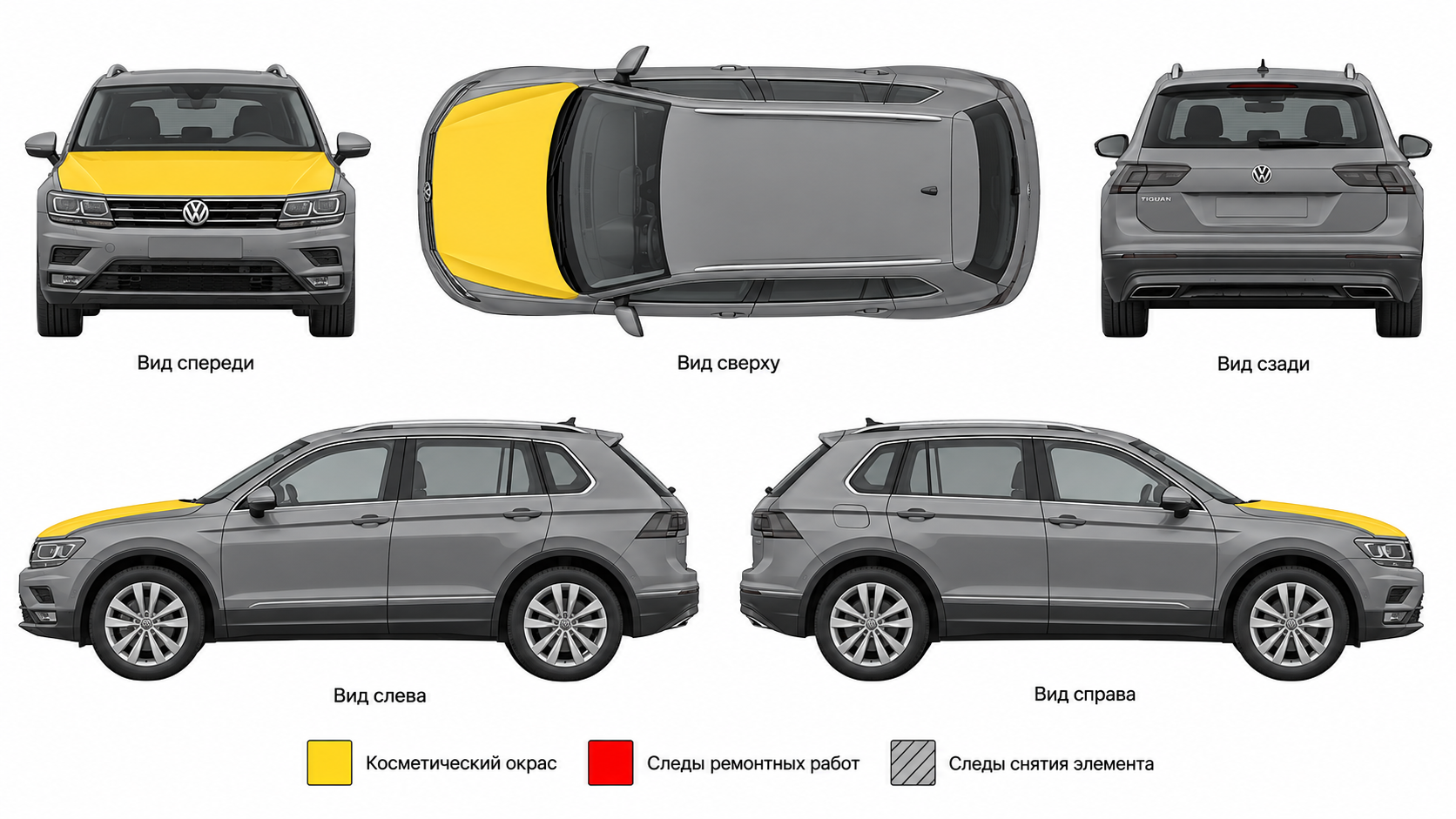 Карта ЛКП Volkswagen Tiguan