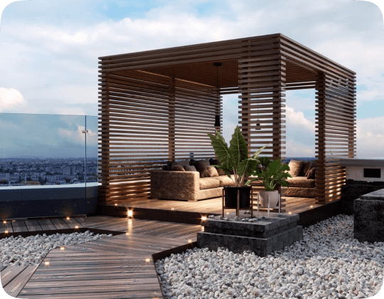 Беседка Б-2 из дерева