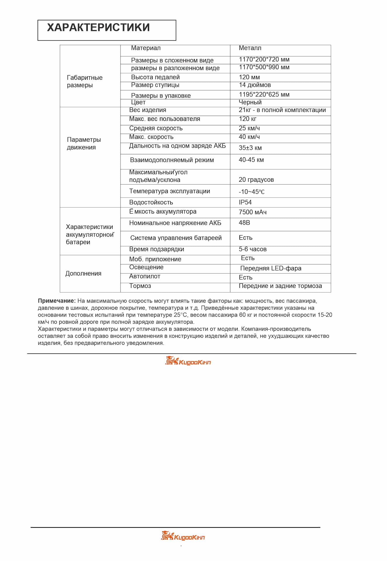 Инструкция к электровелосипеду Kugoo V1