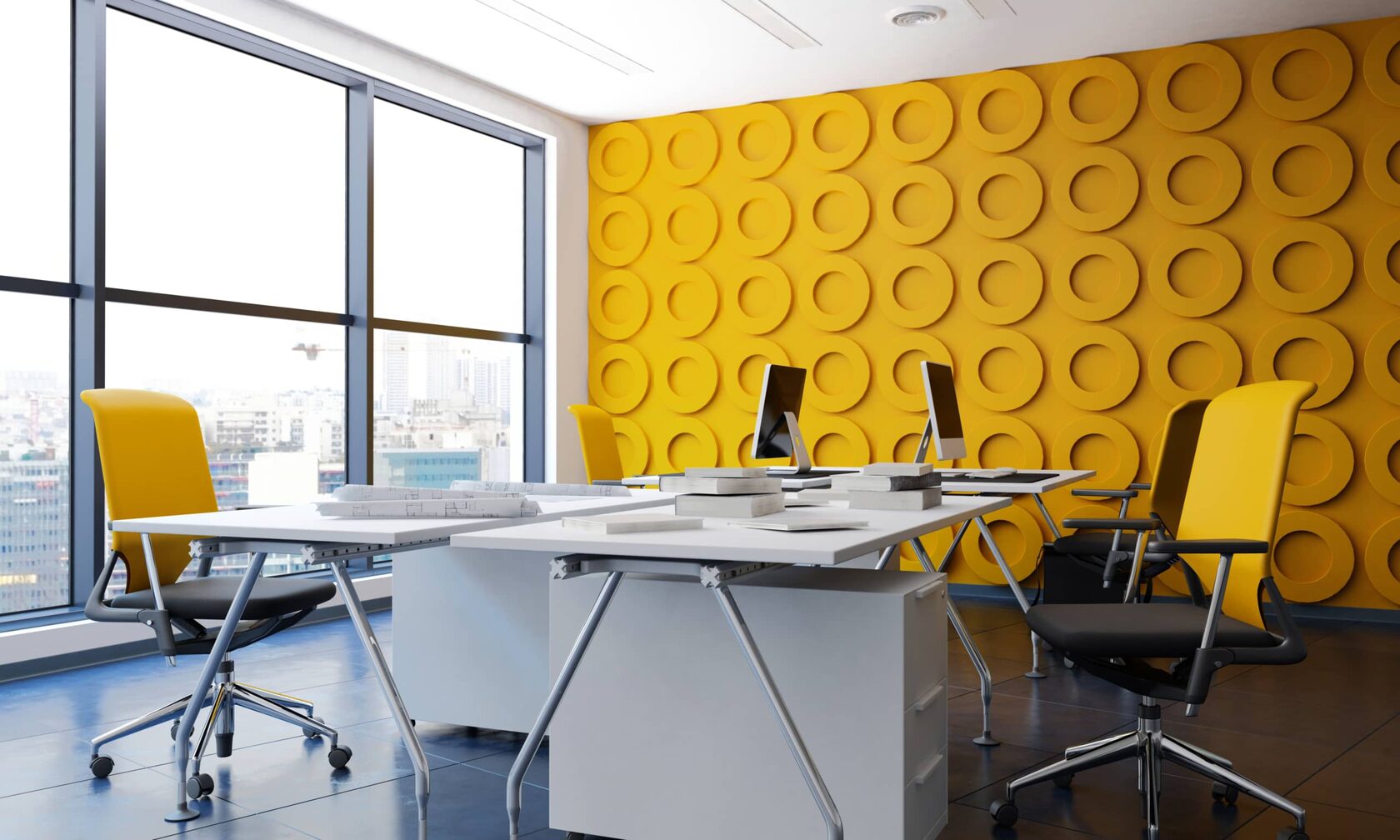 Желтый цвет в офисе