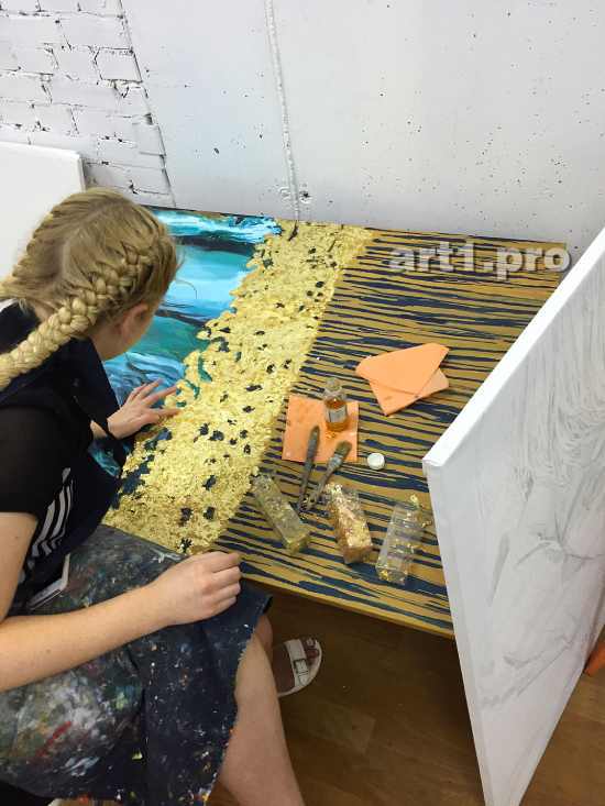 картина золото поталь