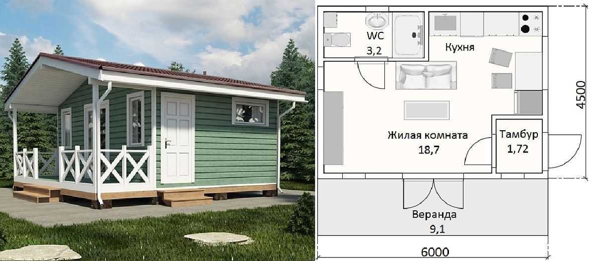 Проект каркаса дачного дома