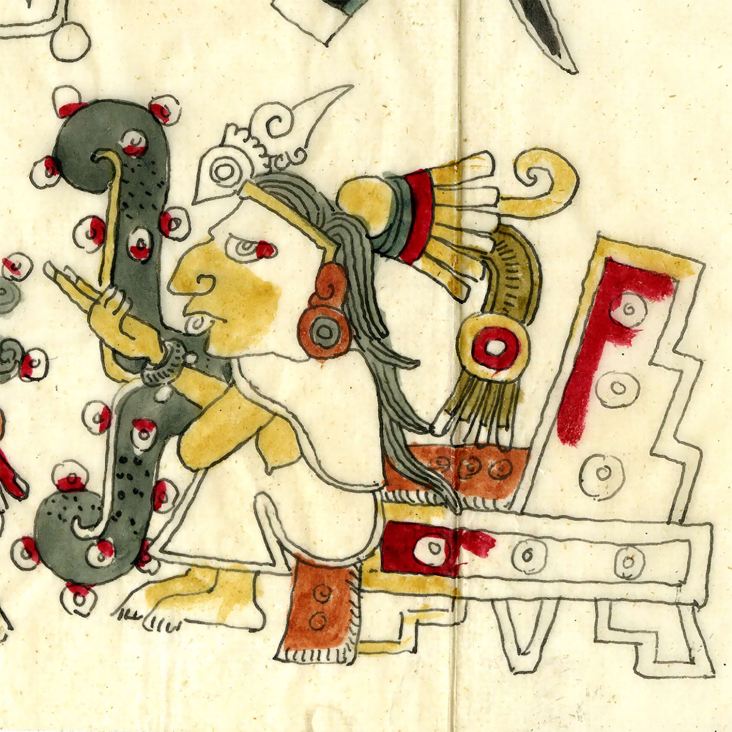 Тексистекатль. Кодекс Боджиа. Фрагмент факсимиле из коллекции The British Museum.