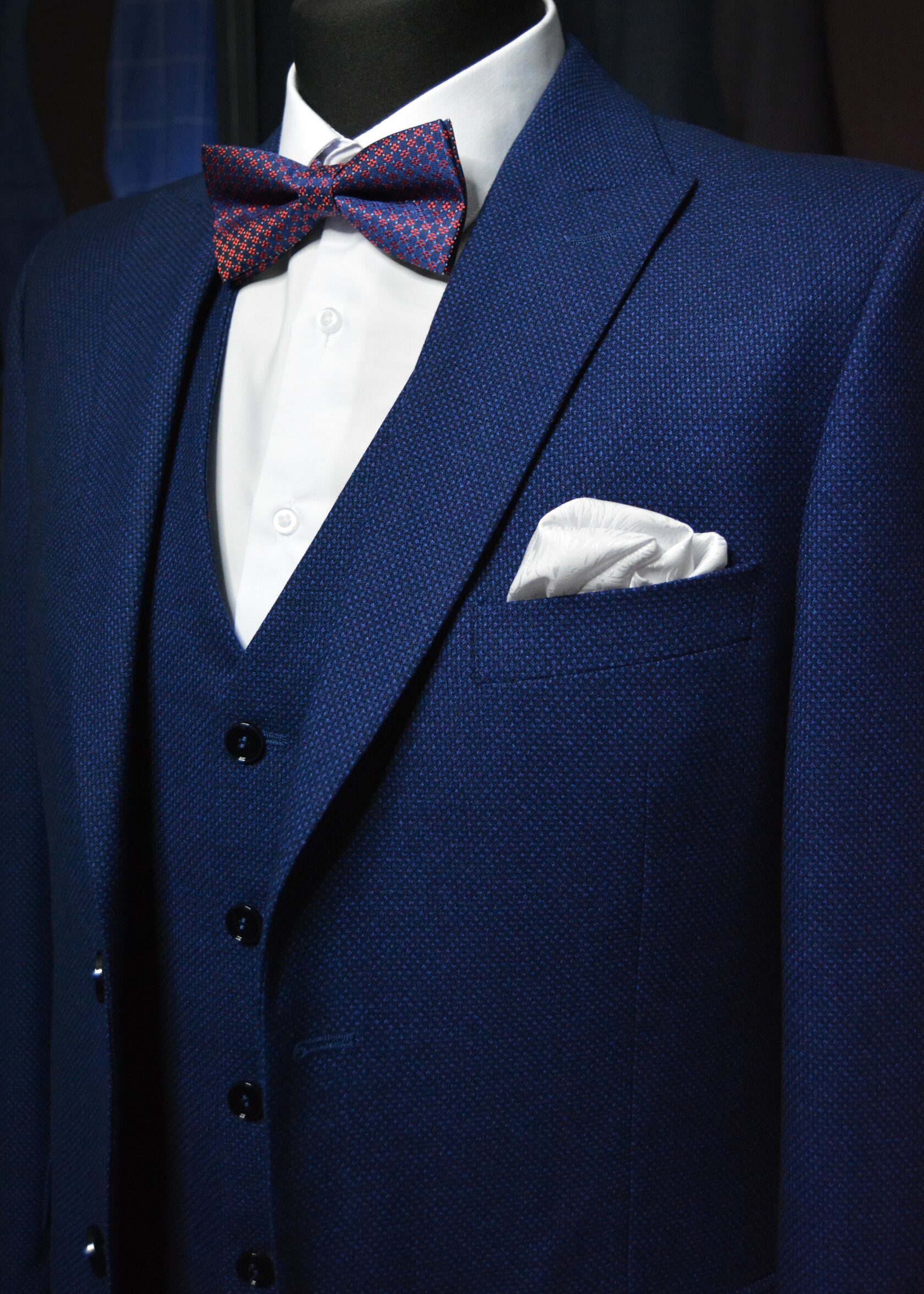 Купить Мужской костюм Синий в чёрную точку мужской костюм в Ставрополе ...