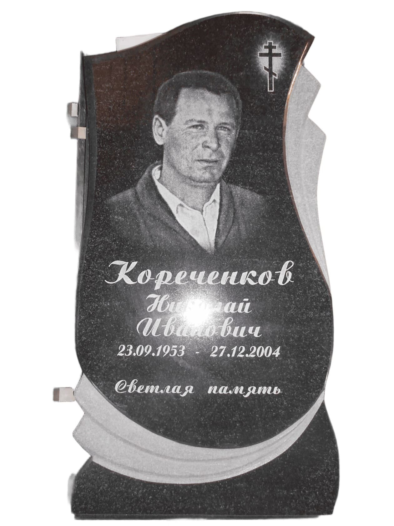 Памятник из Карельского гранита с вырубной формой, размер 1000х500