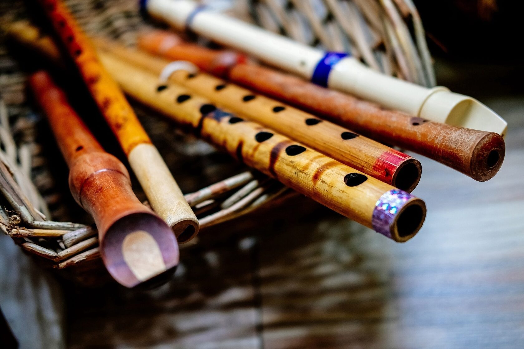Флейта колокольчики. Этнические музыкальные инструменты.