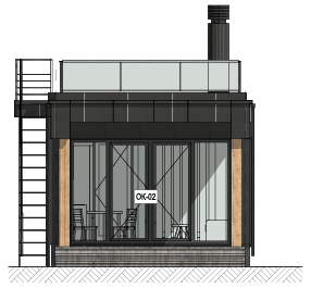 Проект дома "Компакт" для наглядного представления и визуализации данного варианта дома спереди