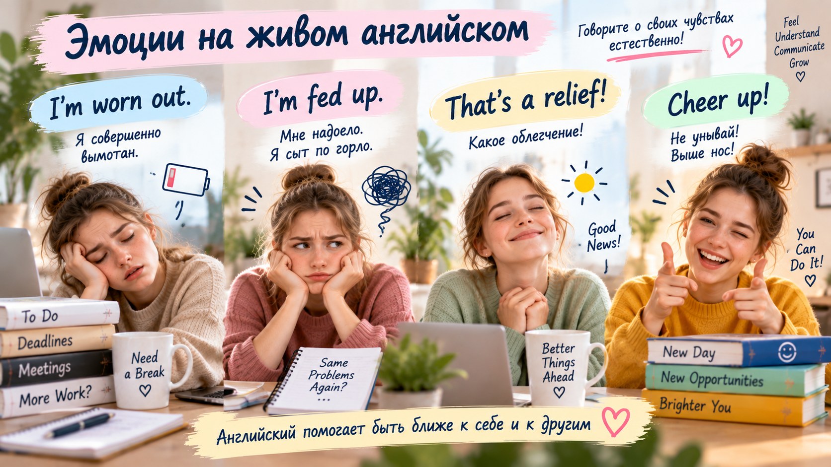Фразы о чувствах и состоянии