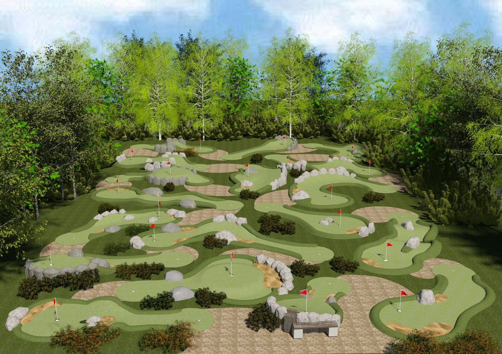Как построить площадку для мини-гольфа?