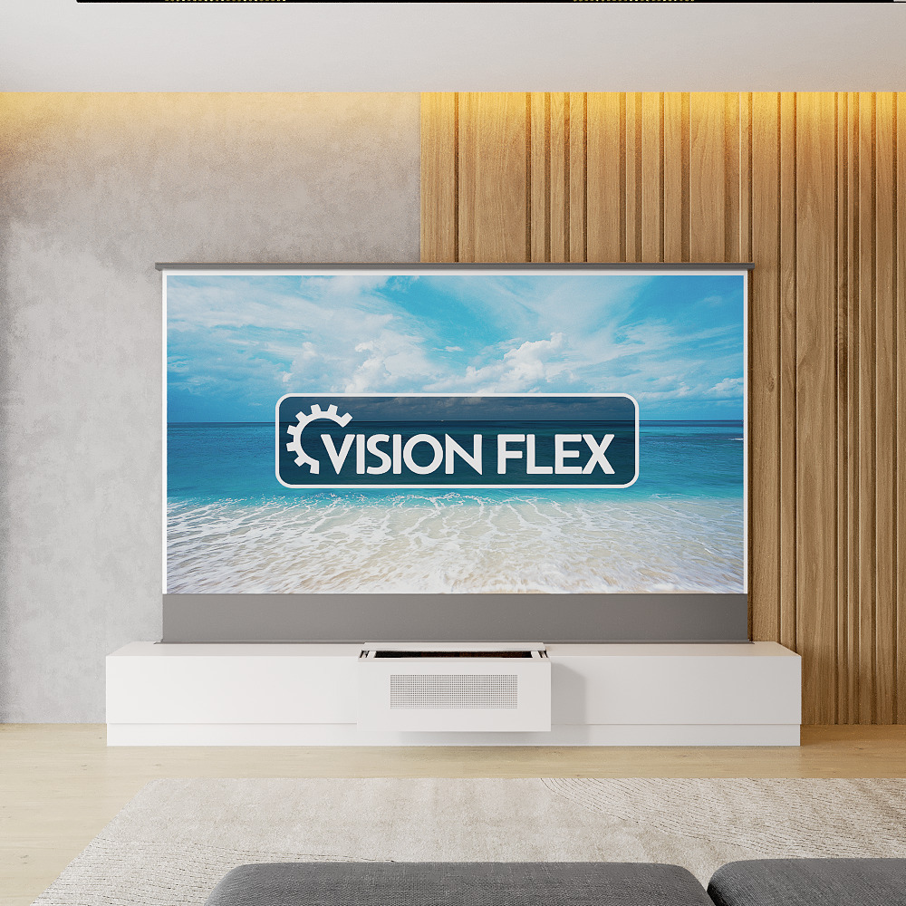 Моторизированная тумба VisionFlex с нишей под экран для лазерного проектора