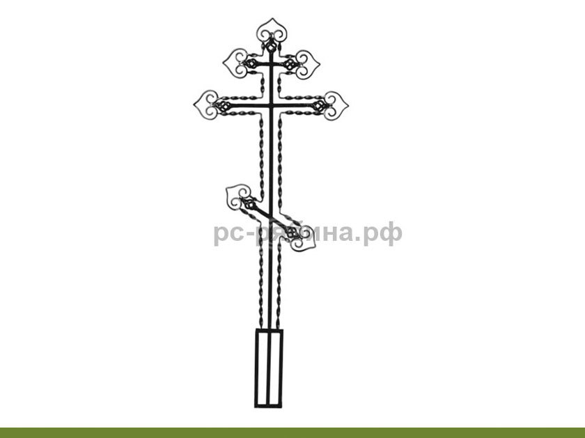 Металлические могильные кресты.