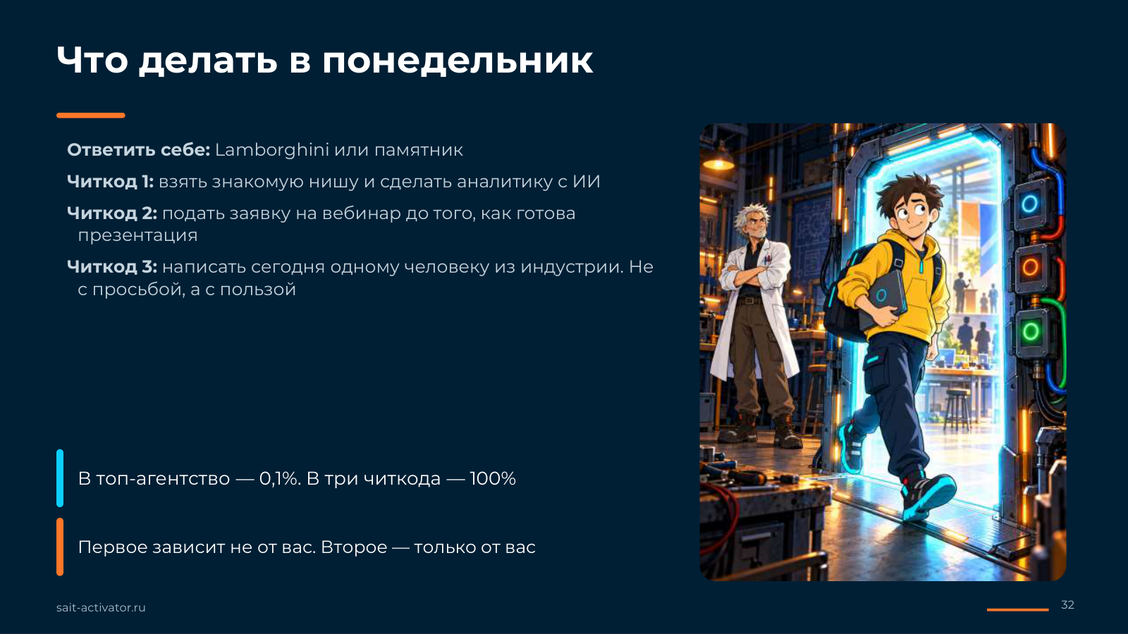 Что делать в понедельник