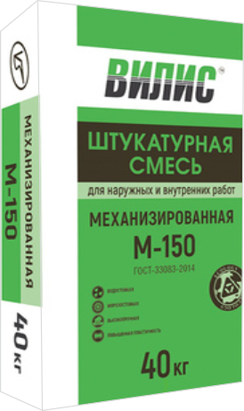 Штукатурная смесь ВИЛИС механизированная М-100