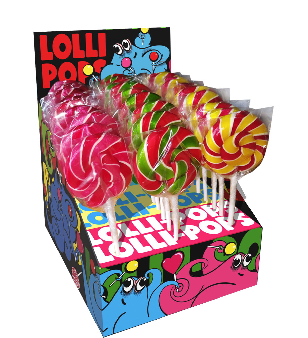 шоубокс леденцов на палочке