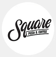 Проекция логотипа на стене дома для бара Square pizza г. Харьков, проспект Гагарина