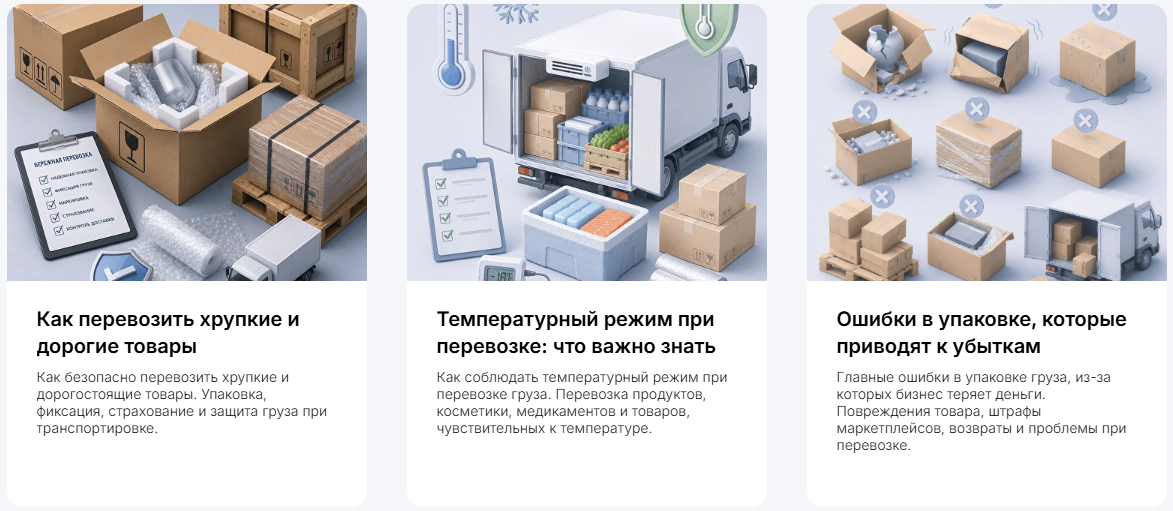 Пример для seo статей для Логистической компнаии