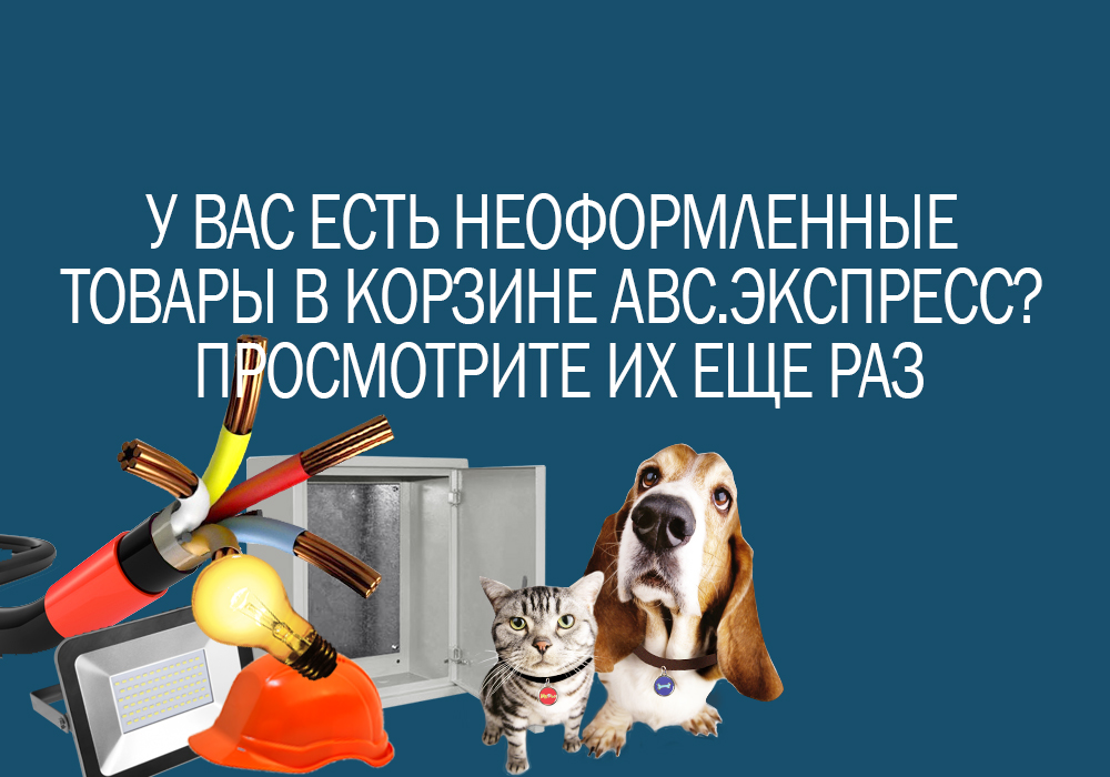 У Вас есть неоформленные товары в корзине АВС.экспресс? Просмотрите их еще раз