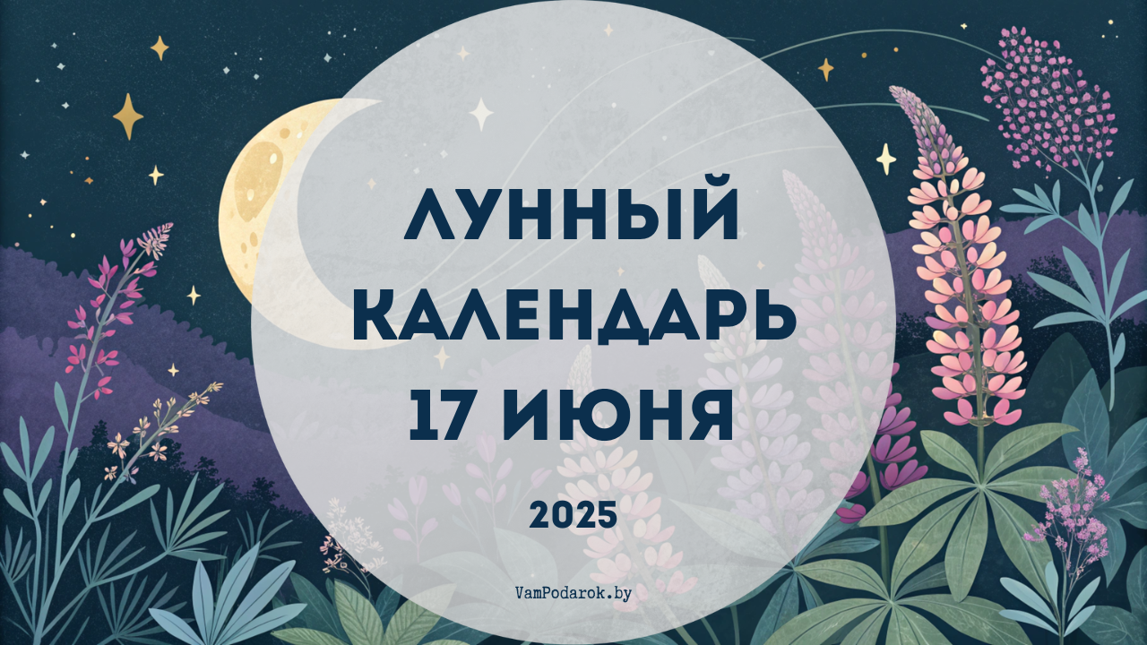 Лунный календарь на 17 июня 2025 года