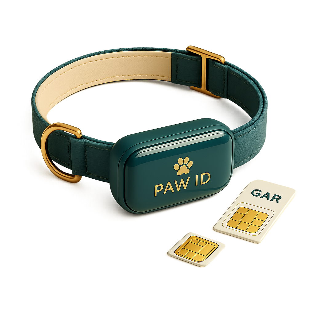 Комплект: умный ошейник и SIM-карта GAR + PAW ID