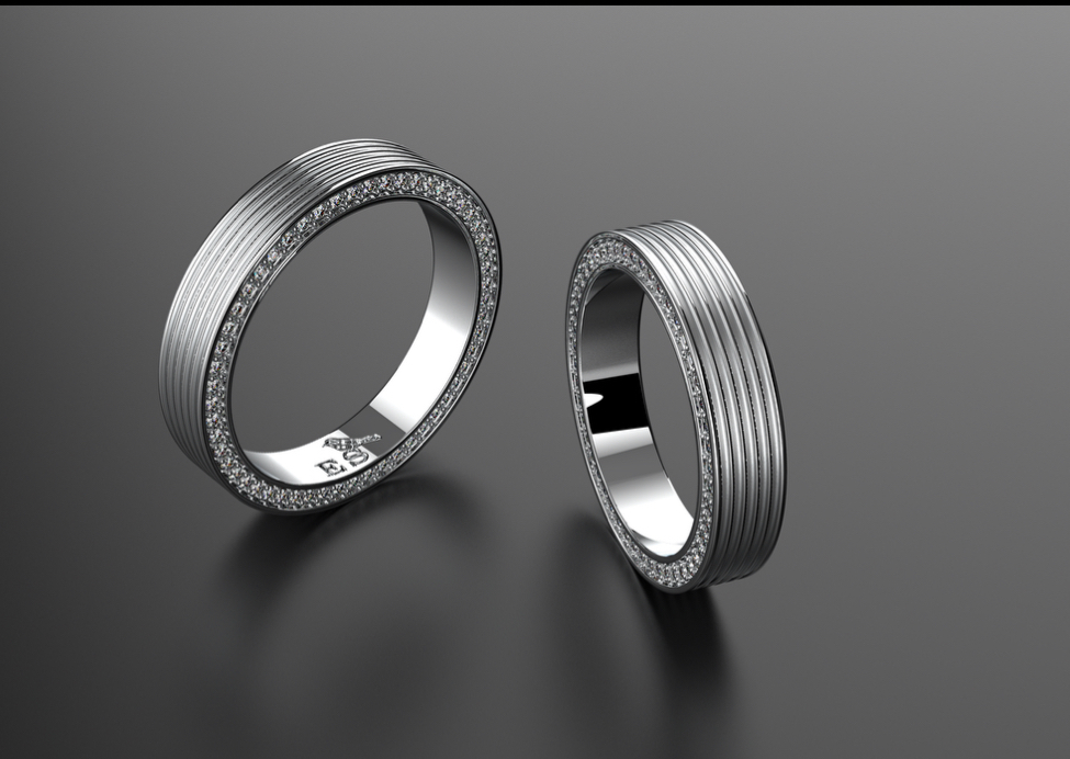 Изготовление дизайнерских свадебных обручальных колец из золота с ...