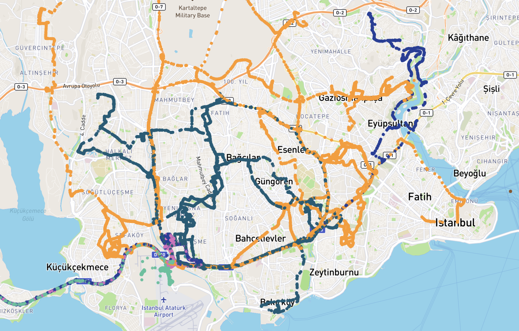 Identification of GPS data from mobile applications