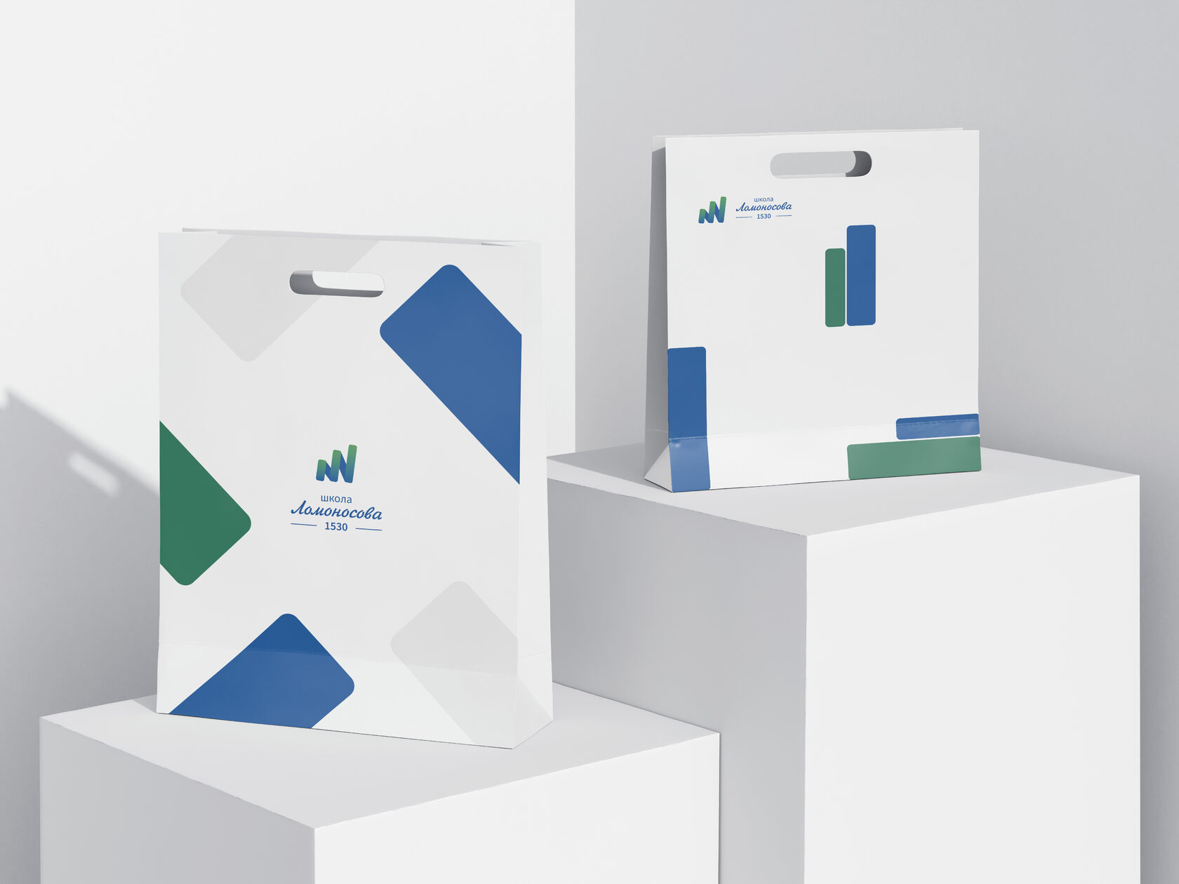 Логотип и фирменный стиль для школы № 1530 «Школа Ломоносова»