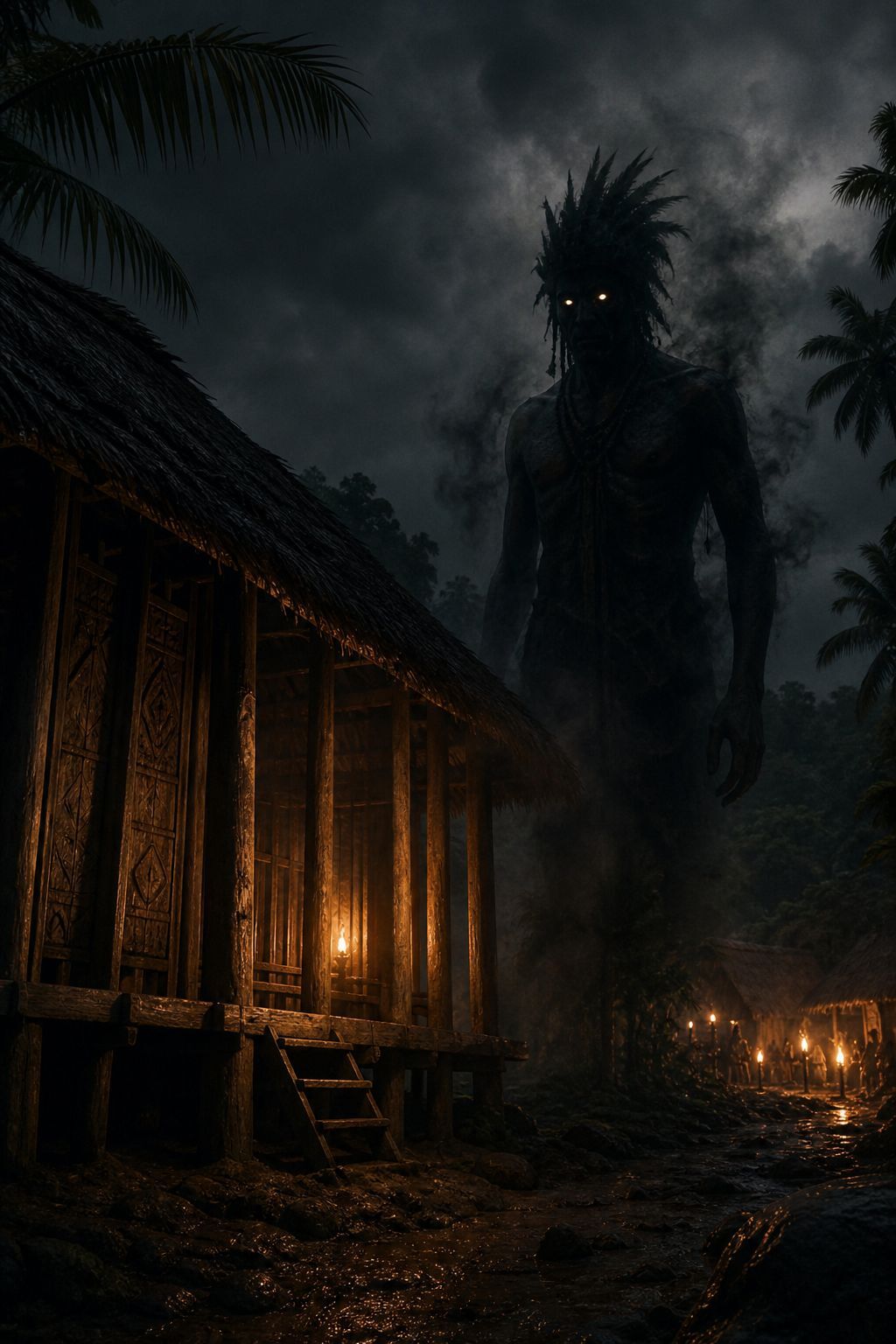 Hantu penjaga kampung Papua dalam cerita malam hari