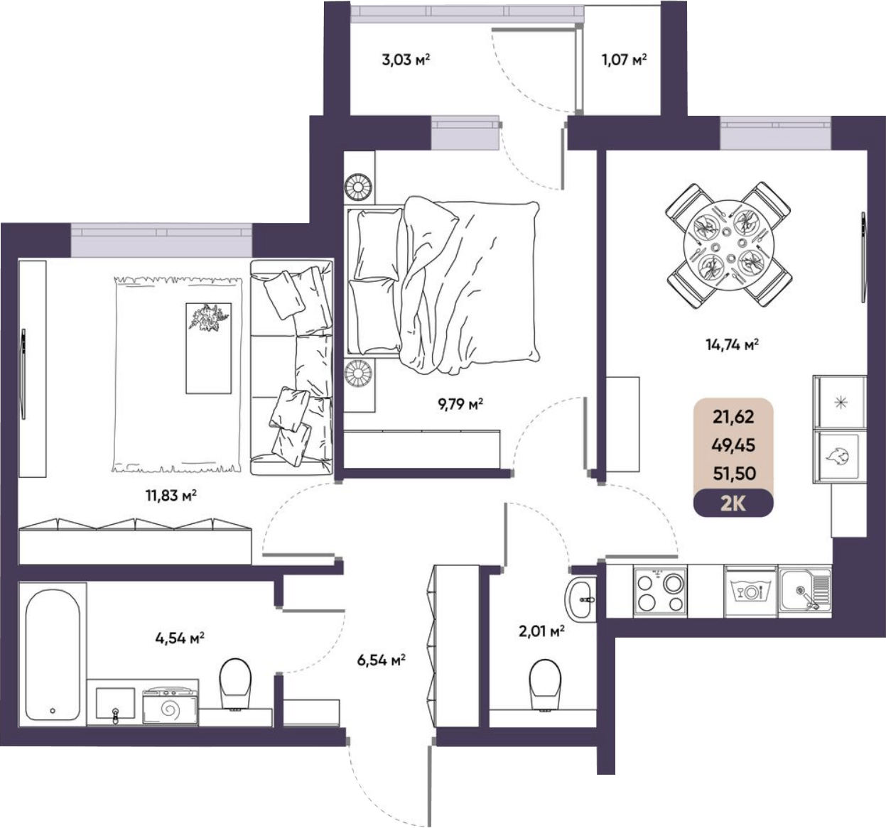 ЖК ПараПарк комфорт-класса, купить 2 комнатную квартиру