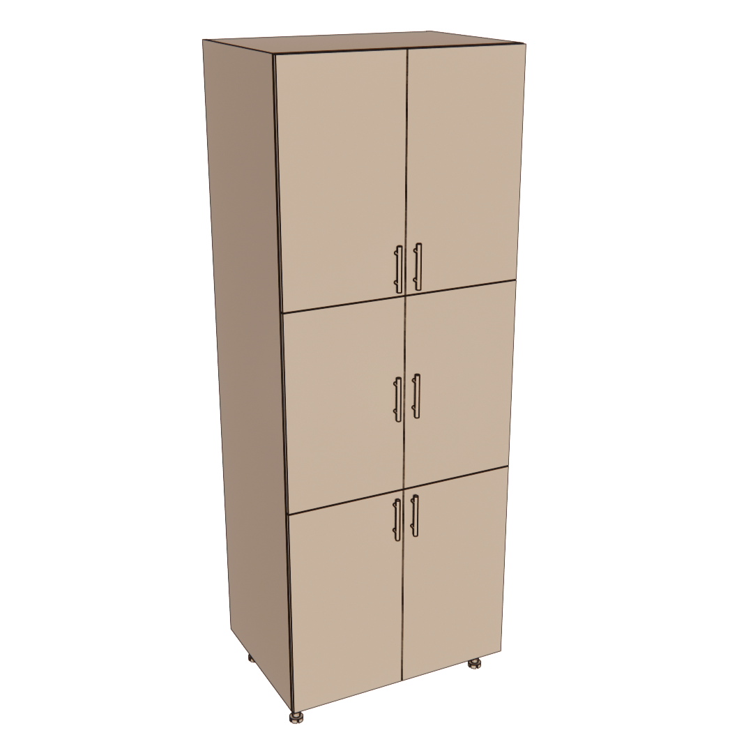 Кухонный пенал с распашными фасадами для проектирования кухонной мебели ...