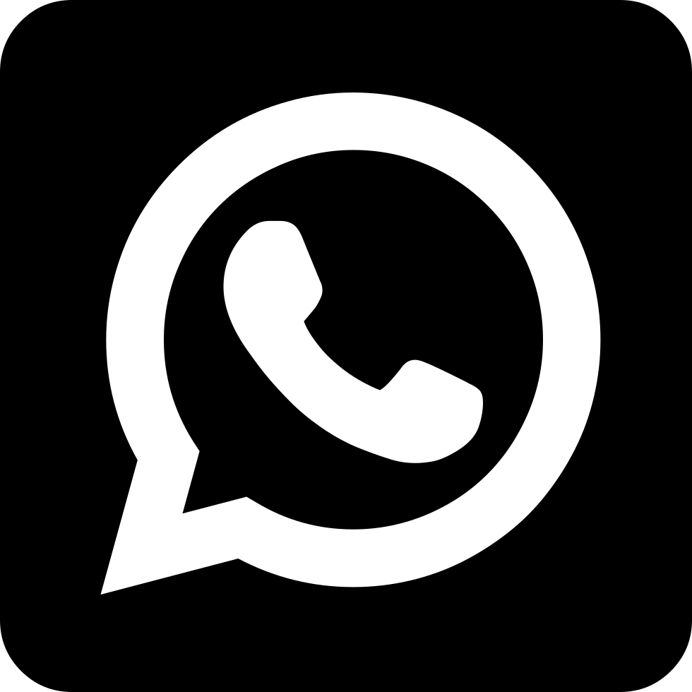 black and white whatsapp logo png