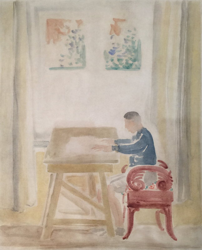 Рублёв Г.И. За столом (портрет сына Игоря). Вторая половина 1930-х
