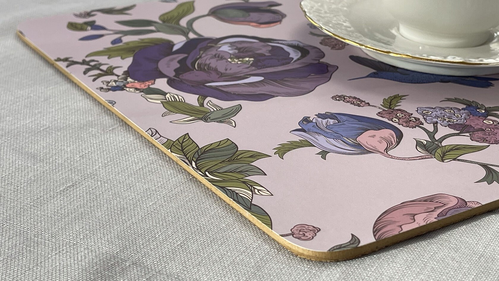 Салфетки сервировочные прямоугольные из пробки "Сад мечты"