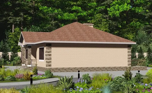 Проект стильного одноэтажного дома в классическом стиле (B-127): изображение 2