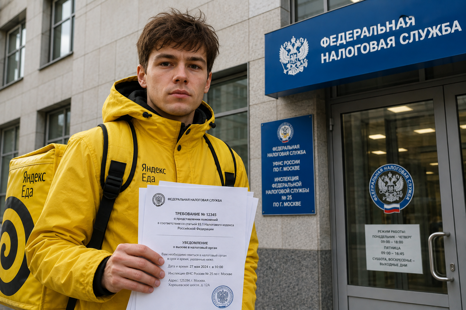Налоги курьера Яндекс Еды и самозанятость