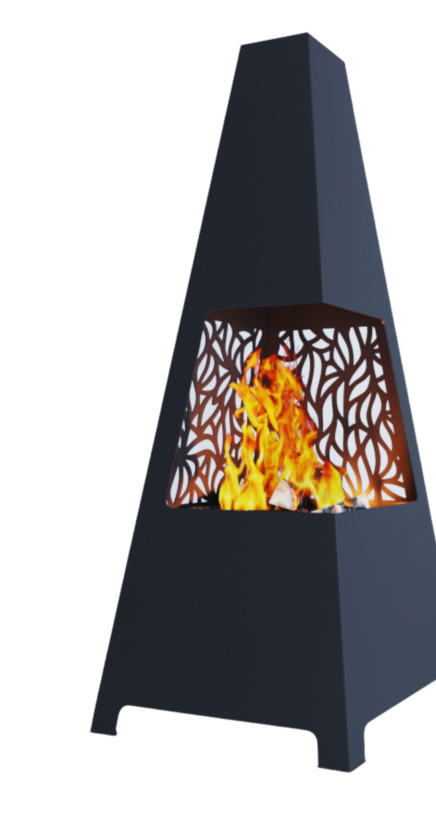 садовый камин конусообразный с огнём 