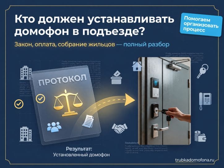Кто должен устанавливать домофон в подъезде и за чей счёт — разбираемся в законах