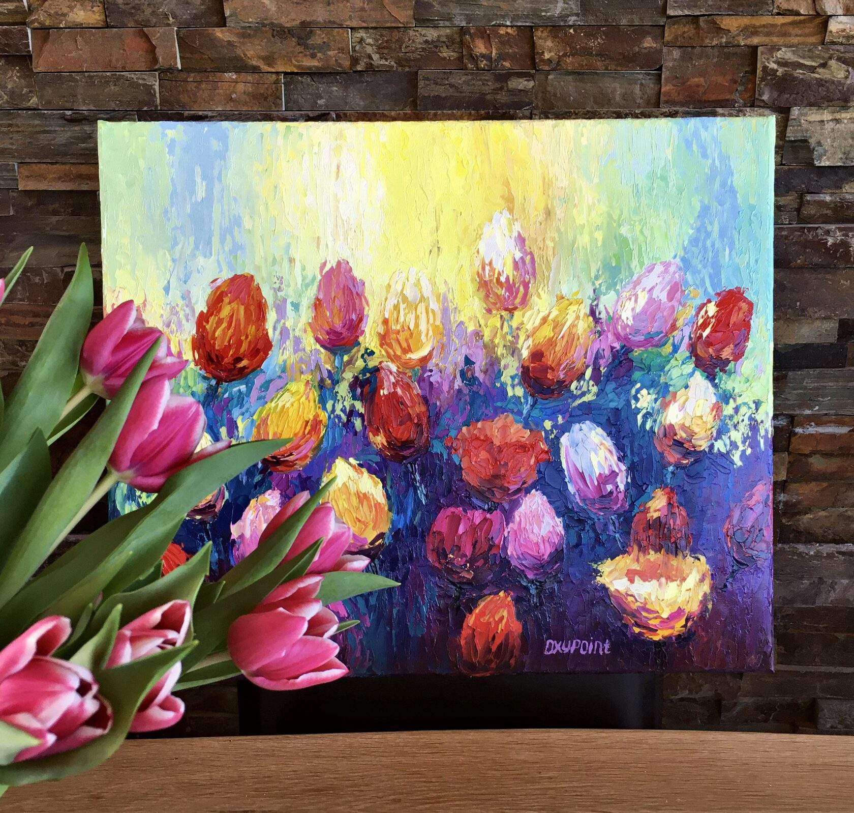 tulips painting, tulips picture