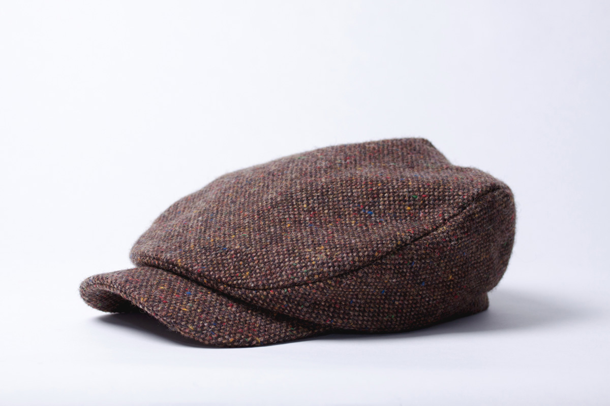 Tweedhat. Коричневая твидовая кепка-восьмиклинка замшевая. Tweed cap. Твидовая кепка. Фуражка из твида.