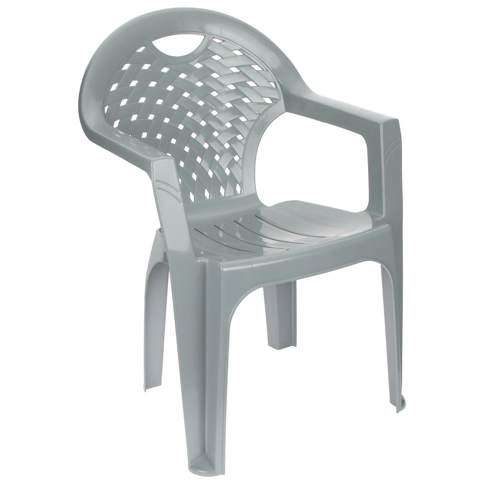 Кресло пластик, белый м2608