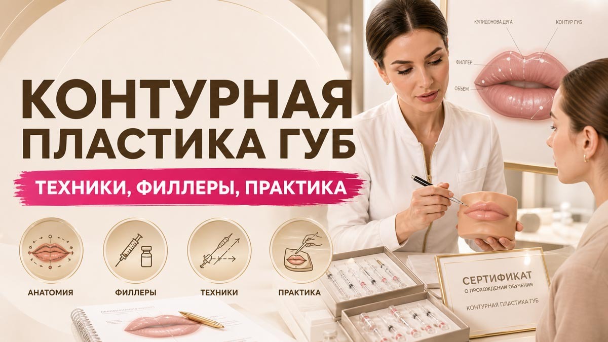 Обучение контурной пластике губ: техники, филлеры и практика