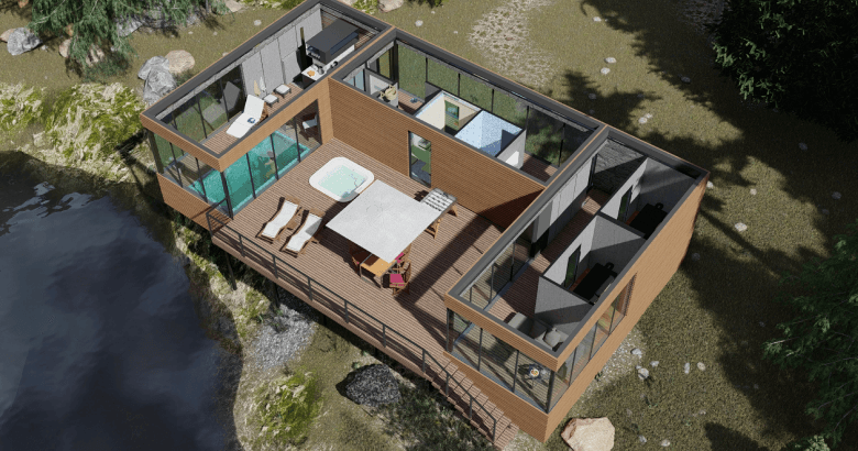 3Д дизайн проект спа-комплекса для загородного дома