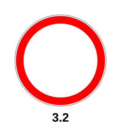 Знак 3.2 «Движение запрещено»