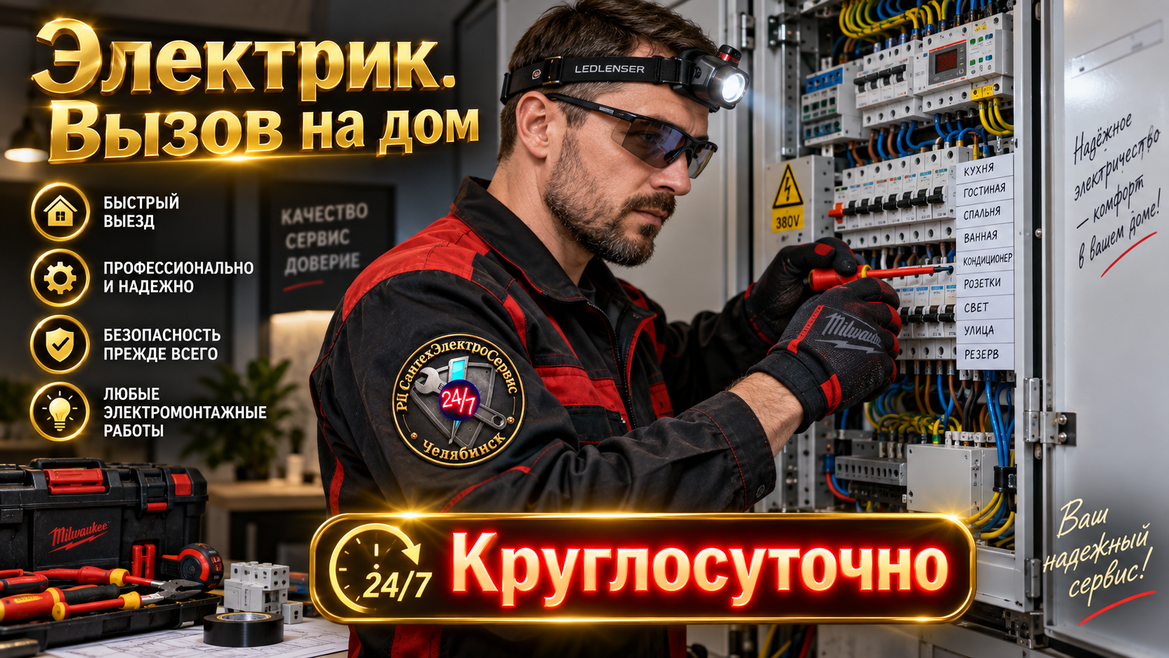 электрик Челябинск, услуги электрика